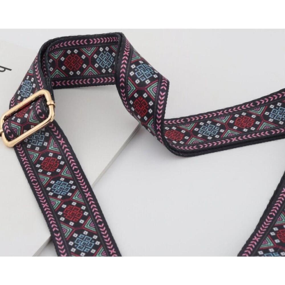 Geometric Pattern Adjustable Purse Strap - Picture 4 of 6